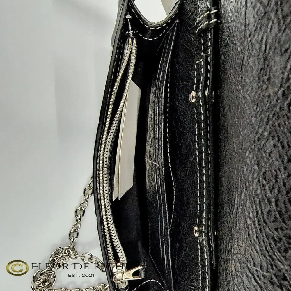 Women's Balenciaga Agneau Arena Multicolor Bazar Shoulder Bag Blue 516460 - Picture 7 of 8